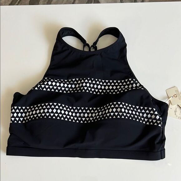 Free Sport by Gottex Supernova High Neck Swim Bra Top Black - Picture 2 of 8